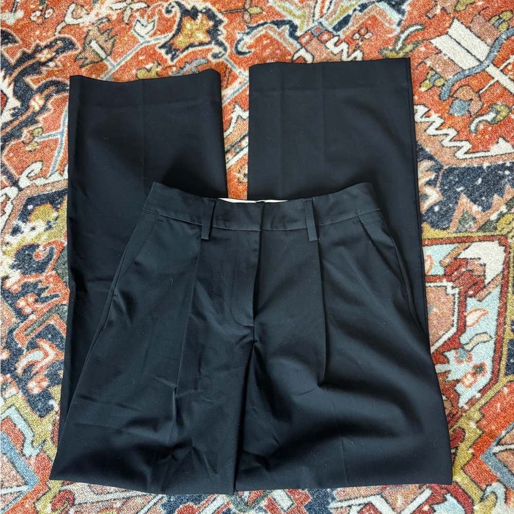 Reformation Black Alex Mid Rise Women's Pants - Picture 3 of 4